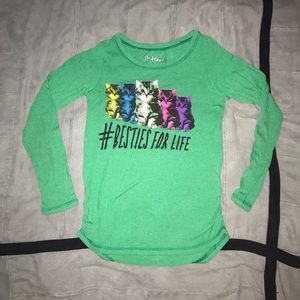 Girls long sleeve cat lover